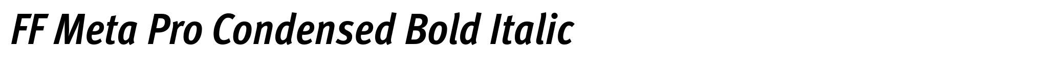 FF Meta Pro Condensed Bold Italic image